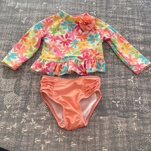 Floral Kids Swim Rashguard Set 12M